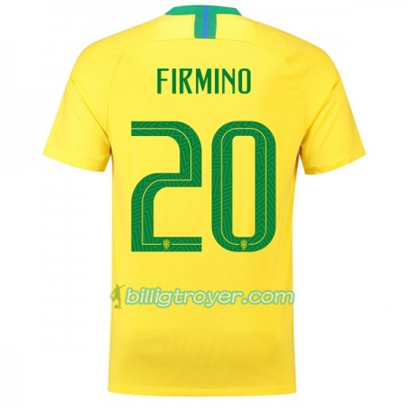 Billige Fotballdrakter Brasil Firmino 20 VM 2018 Hjemmedraktsett